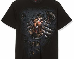 Spiral - Steam Punk Ripped - T-Shirt Black - M steampunk buy now online