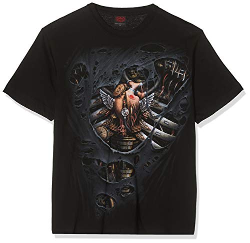 Spiral - Steam Punk Ripped - T-Shirt Black - M steampunk buy now online