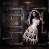 Custom Size ivory lace caged victorian zombie corset costume dress with tea stained ruffled panties s-xl by Glamtastik steampunk buy now online