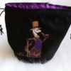 Embroidered - Purple Steampunk Ferret (Customized) - Standing Dice Bag - Drawstring Closure by LuxuriousNerd steampunk buy now online