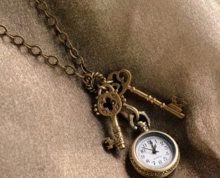 Pocket Watch Necklace, Steampunk Necklace, Watch Necklace, Clock Necklace, Watch Pendant, Steampunk Watch, Alice in Wonderland, Key N311 by ShelleyCooperJewelry steampunk buy now online