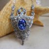 Sapphire Pendant, Gothic Crystal Necklace, Baroque Style Necklace, Wedding Pendant, Victorian Wedding Necklace, Renaissance Pendant by Charsfavoritethings steampunk buy now online