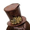 Zombie Steampunk Faux Leather and Bronze Brain Top Hat by SheenasBellaBows steampunk buy now online