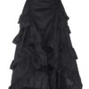 Belle Poque Womens Steampunk Elastic Skirt Black Victorian Gothic Outfits M Black steampunk buy now online