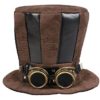 Boland - Hat Cylinder Tuba Steampunk with Glasses for Adults, Brown, One Size, 54514 steampunk buy now online