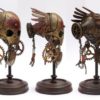 JERÔME. Tribal robot skull. Native automaton head. Steampunk sculpture in resin, metal and natural fibers. Original piece by Tomàs Barceló. by LaMathomeria steampunk buy now online