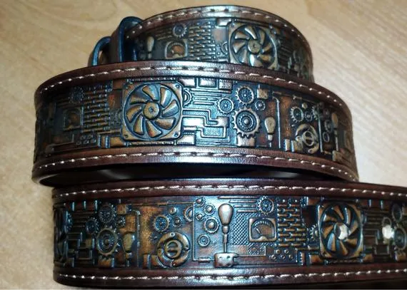 Personalized SteamPunk Tooled Leather Belt, western belt, mens western belt, cowboy belt, custom leather belts, handmade leather belts by RanchoStyle steampunk buy now online Personalized SteamPunk Tooled Leather Belt, western belt, mens western belt, cowboy belt, custom leather belts, handmade leather belts by RanchoStyle steampunk buy now online