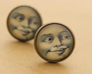 Steampunk Moon Cufflinks - Victorian Cuff Links Vintage by DubiousDesign steampunk buy now online