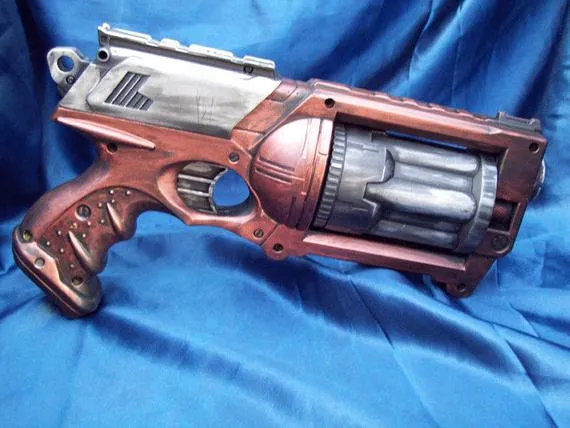 Steampunk Nerf Gun Copper and Silver Pirate Time Traveler Space Captain by HGBrasswell steampunk buy now online