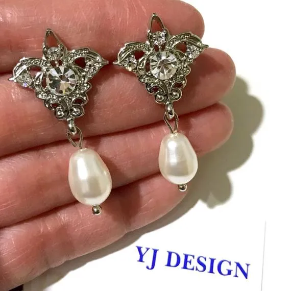 Victorian Wedding Earrings, Pearl Drop Earrings, Gothic Bridal Earrings, Teardrop Wedding Jewelry, Steampunk Bridal Jewelry, GOTHICA by YJDesign steampunk buy now online Victorian Wedding Earrings, Pearl Drop Earrings, Gothic Bridal Earrings, Teardrop Wedding Jewelry, Steampunk Bridal Jewelry, GOTHICA by YJDesign steampunk buy now online