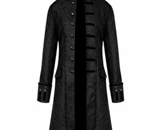 FNKDOR Jacket Coat Men Steampunk Vintage Tailcoat Buttons Jacket Overcoat Outwear Tops for Winter Autumn Black steampunk buy now online