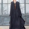 Asymmetrical Dress, Maxi Kaftan, Plus Size Clothing, Avant Garde Clothing, Black Maxi Dress, Plus Size Maxi Dress, Long Dress, Gothic Dress by IllummineeFashion steampunk buy now online