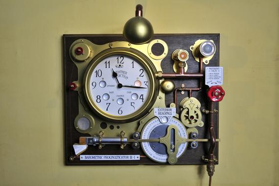 The Barometric Prognosticator 3 Working Steampunk Weather Machine by SteamheadInventions steampunk buy now online
