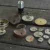 Vintage Steampunk Set,Watches Parts,Vintage Padlocks,Steampunk Watch Movements,Steampunk Supplies,Retro Watch Movements,Old Microscope lens by VintageHeritageShop steampunk buy now online