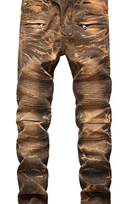AIYINO Mens Heavy Duty Basic Straight Leg Slim Fit Stretchable Denim Jeans Pants All Waist (30W x 32L, 01 Gold) steampunk buy now online
