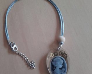 Cameo cord necklace, steampunk by CHEZGONZA steampunk buy now online