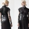 Gothic corset belt, waist body harness, faux leather wide bondage, steampunk punk rock post apocalyptic accessories, black waistband, A0114 by MDNT45 steampunk buy now online