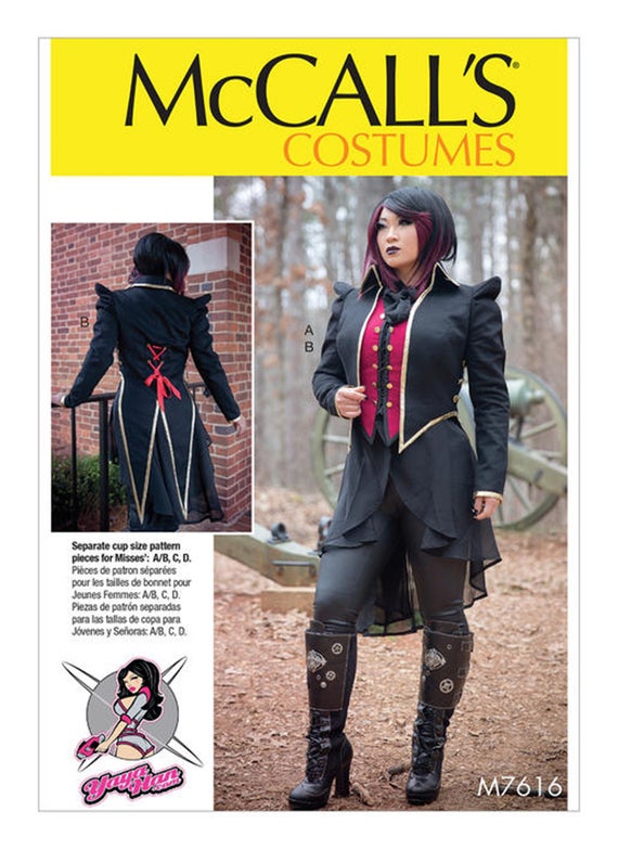 McCalls Sewing Pattern M7616 - Jacket - Frack - Vest - Yaya Han - Cosplay by BlitzIdee24 steampunk buy now online