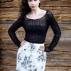 Miniskirt Rose with grey roses and black lace.Only one left , size 36 ( UK 8 ). New orders with a slightly different fabric. by MAStreetWear steampunk buy now online