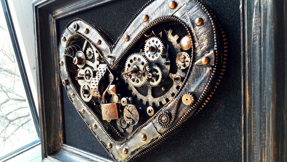 Mixed Media Art, steampunk furniture steampunk wall art, Steampunk decor anniversary gift for husband industrial wall decor industrial decor by LoveLoftStyle steampunk buy now online