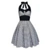 Plus Size Black White Checkered Gingham Dress Vintage Rockabilly Dress PinUp Dress 50s Retro Party Dress Steampunk Dress by LadyMayraClothing steampunk buy now online