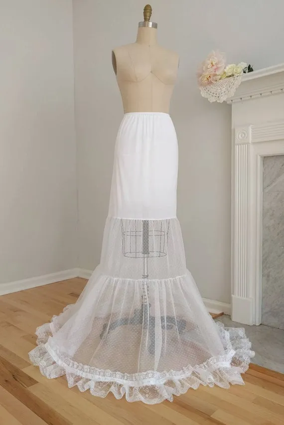 Slip Extender - Long White Tulle/Lace Slip | Steampunk Petticoat Long Boho Slip | Wedding | Bridesmaid | Wedding Slip | Size XS - XXL by BohemianBridalDress steampunk buy now online