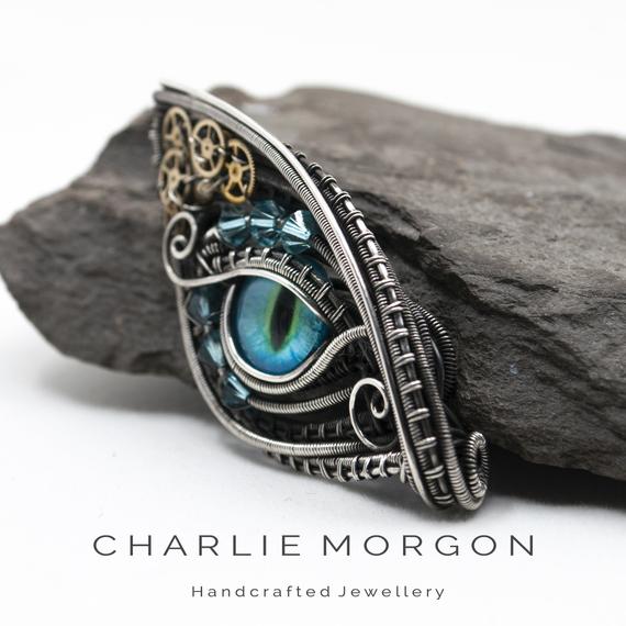 Steampunk dragons eye necklace by CharlieMorgon steampunk buy now online