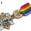 Steampunk pin badge brooch medal filled crown rainbow pride LGBT #MFC13 by CaptainCumberpatch steampunk buy now online