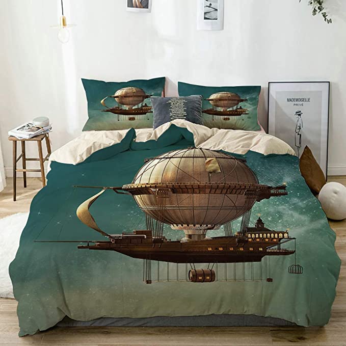Steampunk Airship Duvet Cover Sets steampunk buy now online