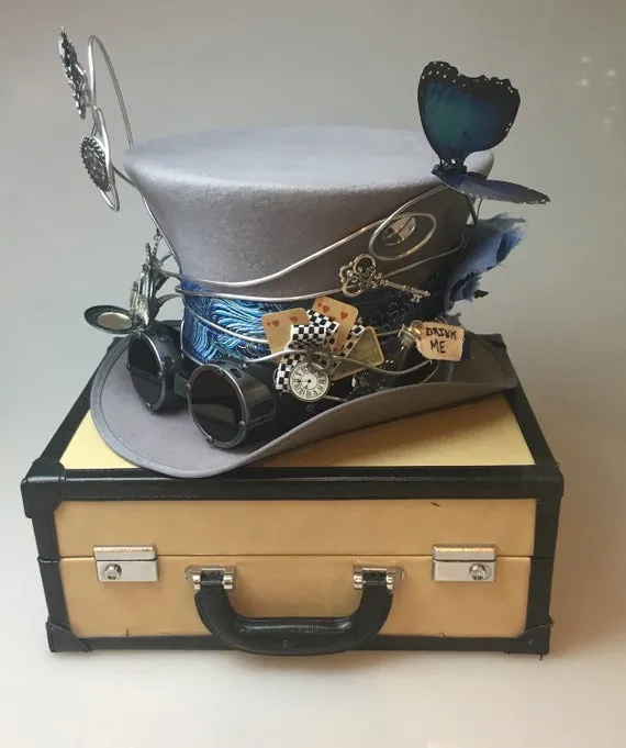 Alice and Wonderland Steampunk Mad Hatter Top Hat by CustomCostumesCaprio steampunk buy now online Alice and Wonderland Steampunk Mad Hatter Top Hat by CustomCostumesCaprio steampunk buy now online