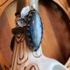 Blue Kyanite and sterling silver statement ring by Wildarabesque steampunk buy now online