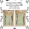 Edwardian Blouse worn about 1900 to do sports Sewing Pattern #0614 Size US 8-30 (Eu 34-56) PDF Download by BlackSnailPatterns steampunk buy now online
