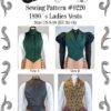Edwardian Ladies Vests 1890 Sewing Pattern #0220 Size US 8-30 (EU 34-56) PDF Download by BlackSnailPatterns steampunk buy now online