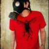 Gas Mask Angel Tshirt, Post Apocalyptic, Mens Graphic Tee, Steampunk Mens Clothing, Gas Mask Shirt, Angel Wings Tshirt, Gasmask Shirt by binarywinter steampunk buy now online