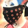 Motorcycle Gothic Punk Eyelet Face Mask With Pocket For Insert Your Filter 3 Layers Fabric Health Gear Adult 8” Hand Made In USA by studioxtc steampunk buy now online
