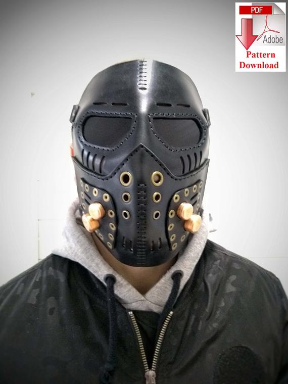 Pattern PDF leather Steampunk/Dieselpunk mask V18 by SteampunkRUS96 steampunk buy now online