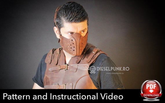 Steampunk Mask Pattern - DIY Mask - Pdf Download by DieselpunkRo steampunk buy now online