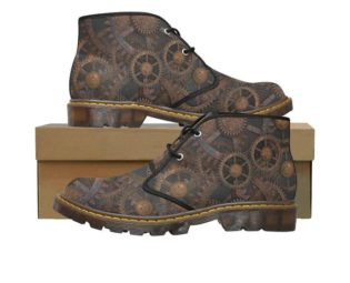 Women's Steampunk Designer Chukka Boots - Ankle Boots, Steampunk Flat Ankle Boots, Women's Steampunk Booties by CandyCoutureStore steampunk buy now online