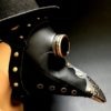 Black Plague Doctor Bird Mask Steampunk Raven Mask Costume Cosplay Masquerade Mask Unisex Fully Adjustable Black with Metal Gold Beak by DazzlinggirlDIYShop steampunk buy now online