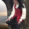 Long 18th Century Style Brocade Waistcoat - Red by CarriAngelCouture steampunk buy now online