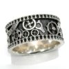 Mens Bike Chain Gear Ring - Steampunk Sterling Silver - Wedding Engagement Ring by SwankMetalsmithing steampunk buy now online