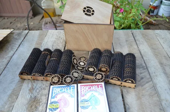 Steampunk Poker Set by PlywoodScience steampunk buy now online Steampunk Poker Set by PlywoodScience steampunk buy now online