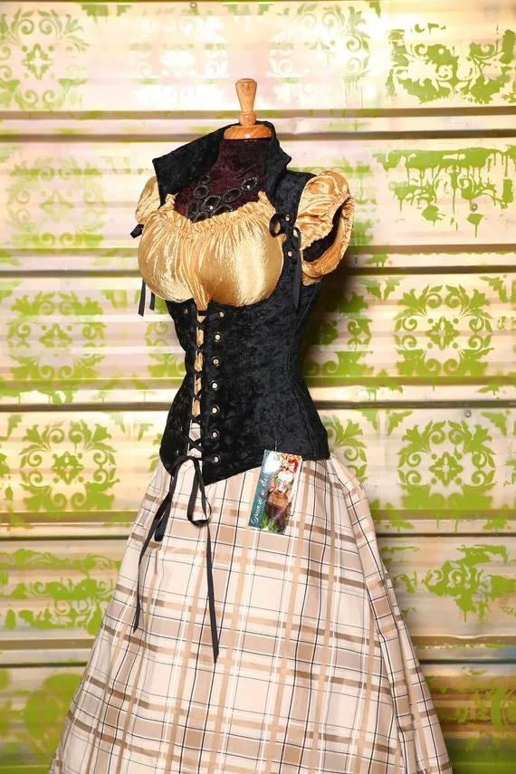 VixenCorset in Black Brush Stroke Upholstery with Black Grommets by damselinthisdress steampunk buy now online VixenCorset in Black Brush Stroke Upholstery with Black Grommets by damselinthisdress steampunk buy now online