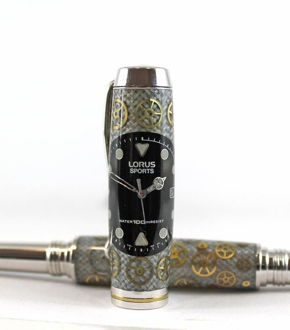 Watch part Fountain Pen - Steampunk Pen - Handcrafted - Unique by GilbertHousePens steampunk buy now online