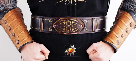 leather belt, leather armor, leather medieval fantasy, belt Baratheon, belt Vintage, belt SteamPunk, belt GOT by LaForjadePrometeo steampunk buy now online