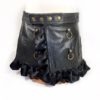MJOLL Leather Skirt Mini-skirt Recycled-leather Steampunk Burning man Festival Rave Festival-costume Rave-party Hip-skirt by CinclusDesign steampunk buy now online