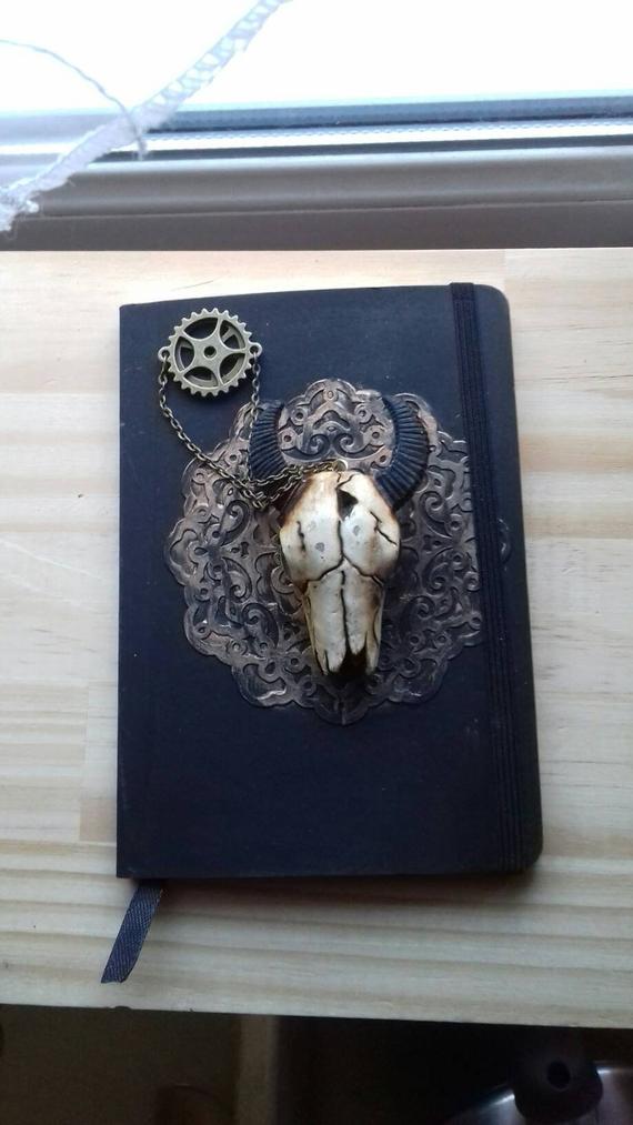 Notebook A6 "Skull", notebook, notebook followed, diary by CHEZGONZA steampunk buy now online
