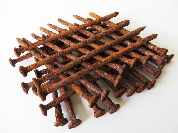 Rusty Nails Lot of 50 Straight Rusted Nails Metal Steampunk Art Craft Supplies Small Reclaimed Iron Industrial Rustic Metal Patina Old Nail by VintageDreamBox steampunk buy now online