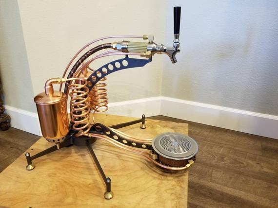 The Stillarator, a steampunk themed countertop beer tap by LittleBeavBlacksmith steampunk buy now online