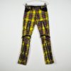 Vintage Yellow Plaid Punk Zippered Pants by BoBoVintage steampunk buy now online